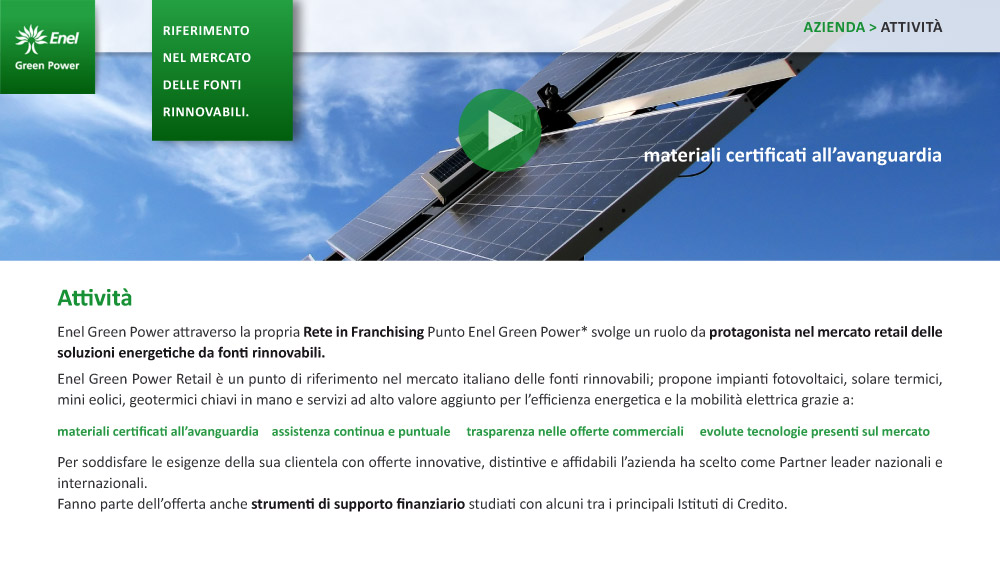 enel digital signage, app per la green energy