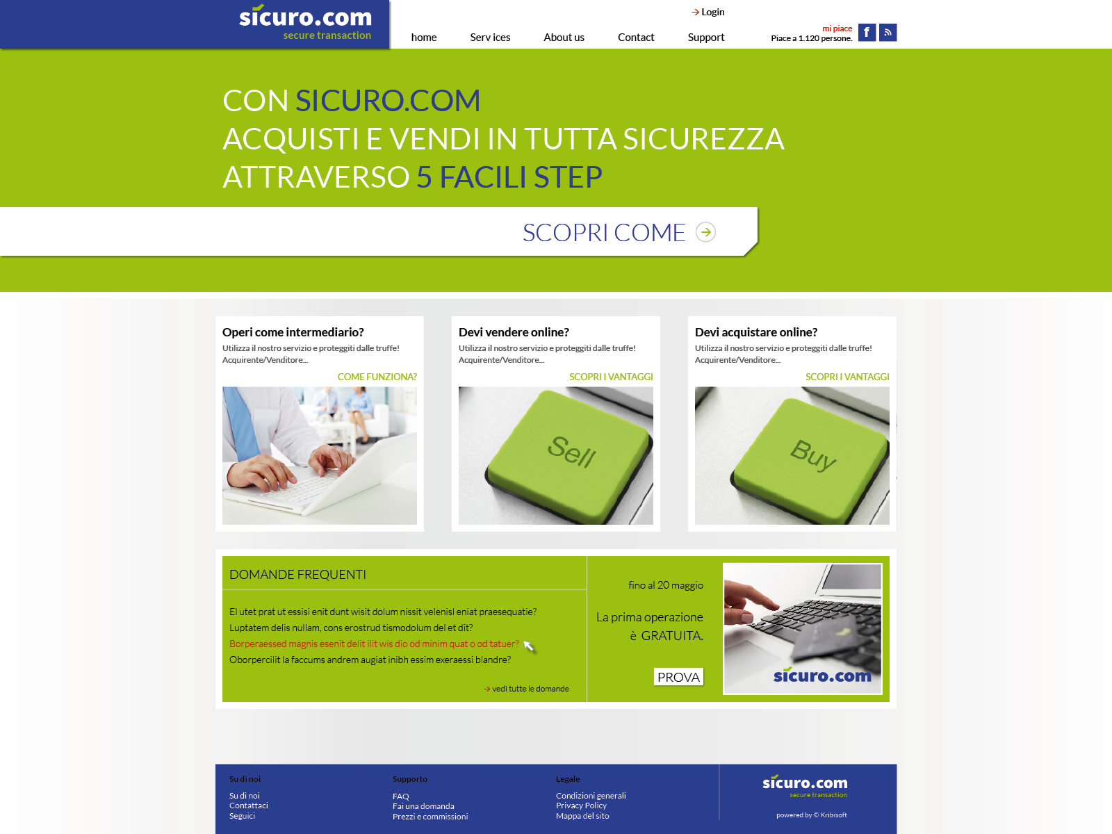 sicuro.com secure transactions web template